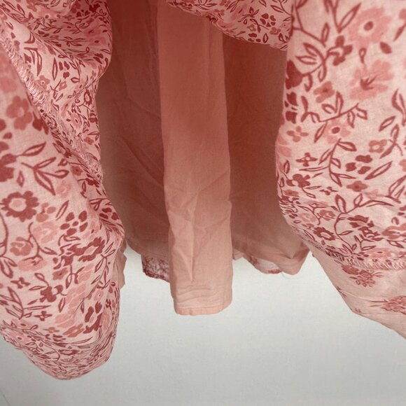 NWT American Eagle Romantic Floral Print Tiered Mini Dress Pink Size XL NEW - Picture 5 of 11